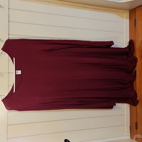 Old Navy Swing Dress Medium Maroon - Picture 2 of 4